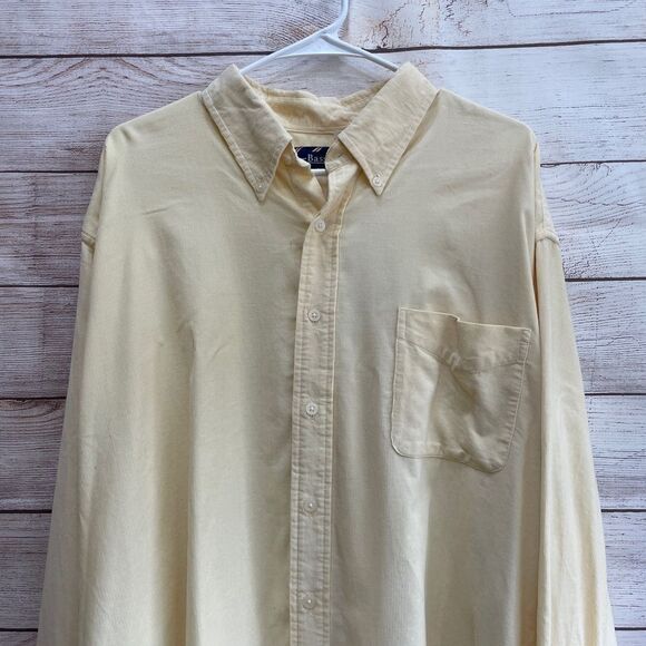 NEW WITH TAGS BASS SOFT CORDUROY SHIRT IN PALE YELLOW - Picture 2 of 5